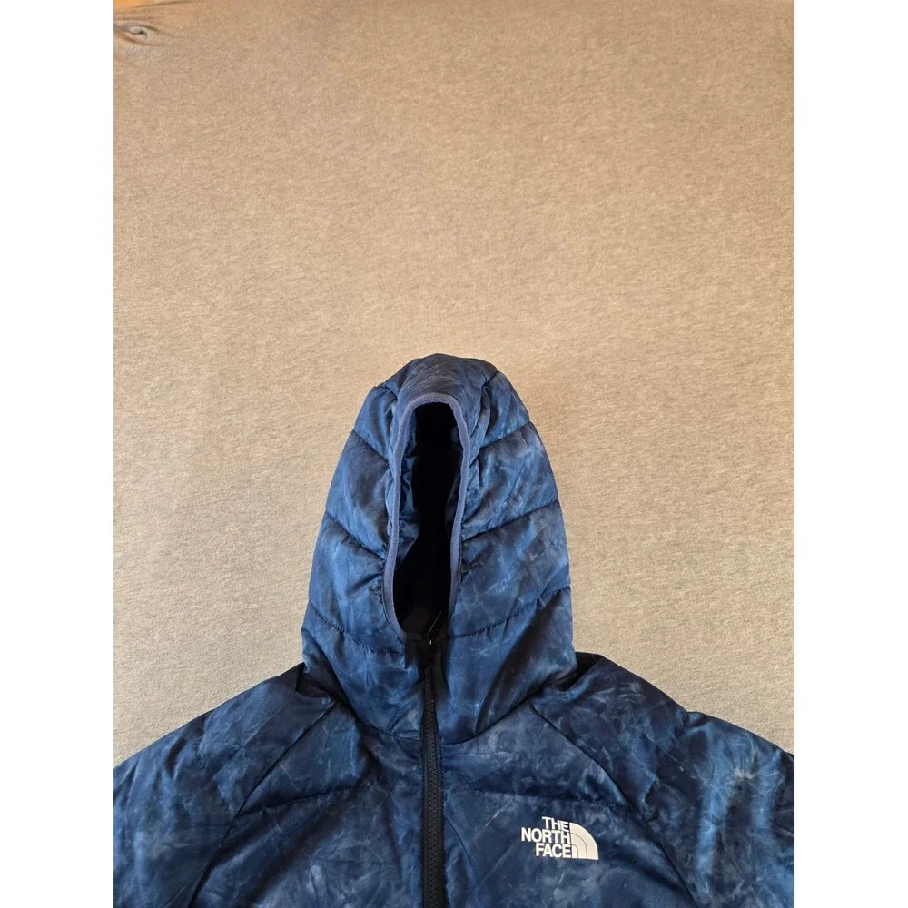 The North Face Down Jacket Boys XL 14/16 Blue Printed Reversible Puffer 600-Fill